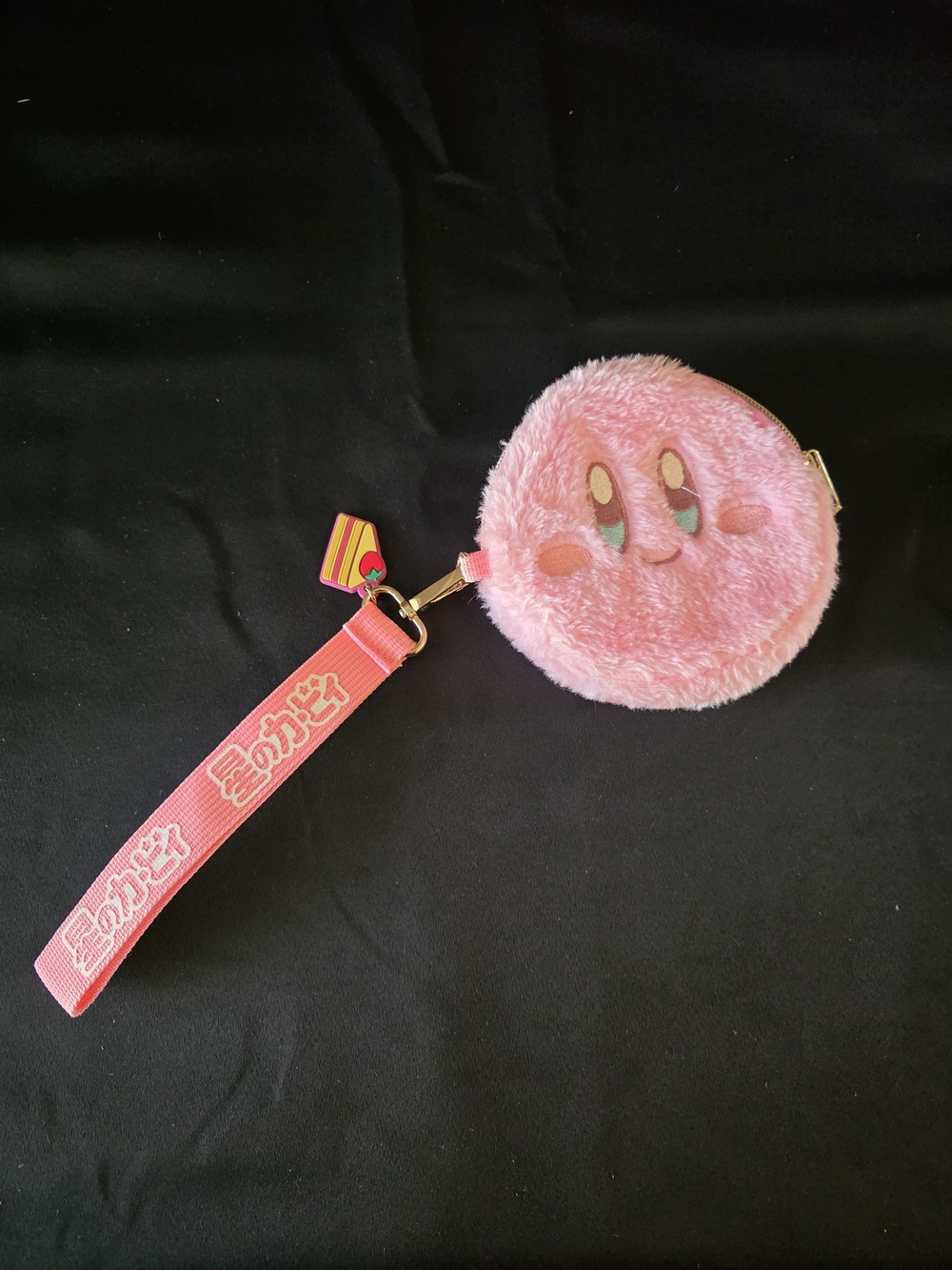 Pink Plush KIRBY  Wristlet Coin Purse -